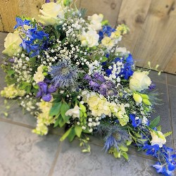 White And Blue Single Ended Spray
