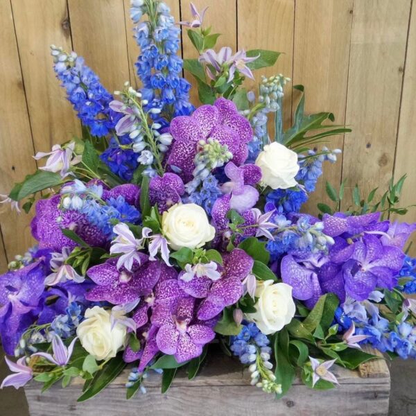 Front Facing Purple Arrangement