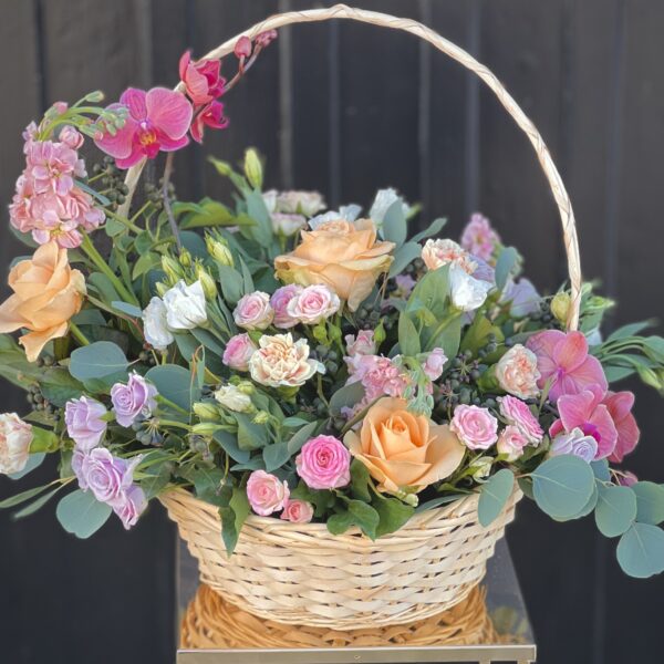 Vintage Orchid Basket