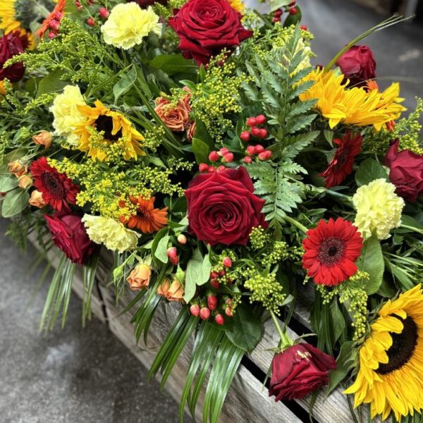 Autumn Sun Casket Spray